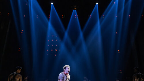 Ali Louis Bourzgui as Orpheus in Hadestown. © Matthew Murphy