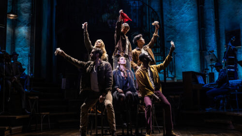 Myra Molloy as Eurydice and the cast of Hadestown © Matthew Murphy