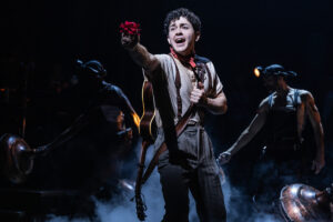 Ali Louis Bourzgui as Orpheus in Hadestown.
© Matthew Murphy