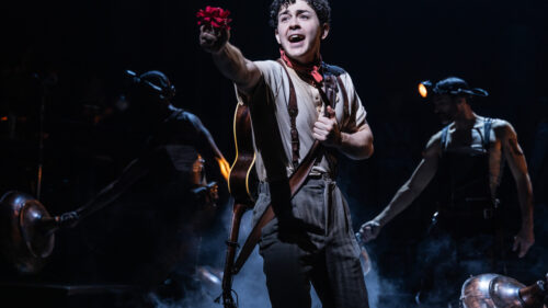 Ali Louis Bourzgui as Orpheus in Hadestown. © Matthew Murphy