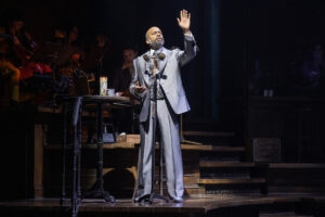 Daniel Breaker as Hermes in Hadestown.