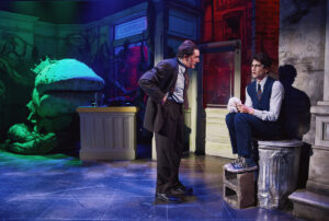 Reg Rogers as Mr. Mushnik and Milo Manheim as Seymour in Little Shop of Horrors.
© Emilio Madrid