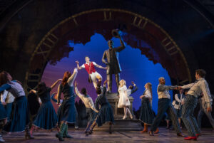 Jordan Litz as Fiyero and the cast of Wicked.
© Joan Marcus