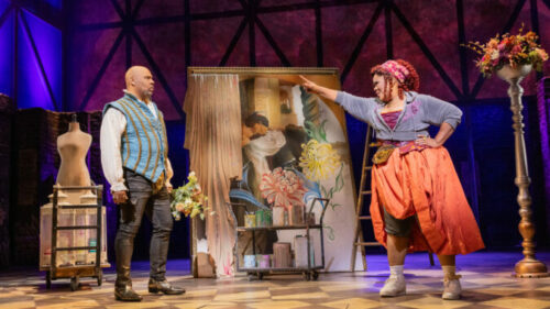 James Monroe Iglehart as "Lance" and Cheryl Porter as "Angélique" in & JULIET. © Evan Zimmerman