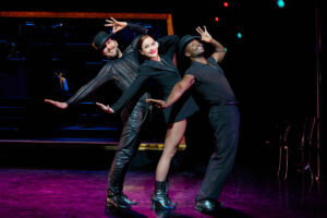 Whitney Leavitt as Roxie Hart and the cast of Chicago.
© Jeremy Daniel