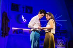 Darren Criss as Oliver and Helen J Shen as Claire in Maybe Happy Ending.
© Matthew Murphy and Evan Zimmerman