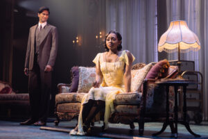 Michael Maliakel as Nick Carraway and Aisha Jackson as Daisy Buchanan in The Great Gatsby.
© Evan Zimmerman for MurphyMade