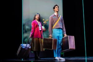 Darren Criss as Oliver and Hannah Kevitt as Claire in Maybe Happy Ending.
© Evan Zimmerman