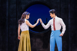 Darren Criss as Oliver and Hannah Kevitt as Claire in Maybe Happy Ending.
© Evan Zimmerman