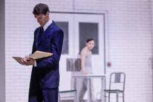 Alex Breaux as Dr. Brenner and Louis McCartney as Henry Creel in Stranger Things: The First Shadow.
© Matthew Murphy and Evan Zimmerman