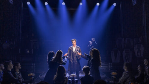 Jonathan Groff as Bobby Darin and the cast of Just In Time © Matthew Murphy and Evan Zimmerman