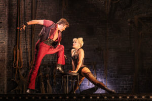 Pepe Muñoz as Santiago and Samantha Dodemaide as Nini in Moulin Rouge! The Musical.
© Matthew Murphy