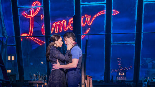Ashley Loren as Satine and Christian Douglas as Christian in Moulin Rouge! The Musical. © Matthew Murphy