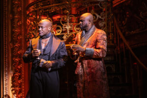 Taye Diggs as The Duke of Monroth and Wayne Brady as Harold Zidler in Moulin Rouge! The Musical.
© Matthew Murphy