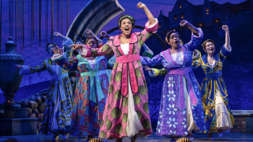 Samantha Williams as Mabel and the cast of Pirates! The Penzance Musical.