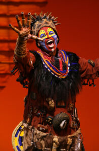 Tshidi Manye as Rafiki in The Lion King.
© Joan Marcus