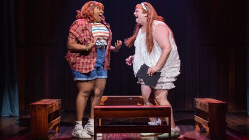 Aneesa Folds as Hallie and Russell Daniels as Annie in Ginger Twinsies. © Matthew Murphy