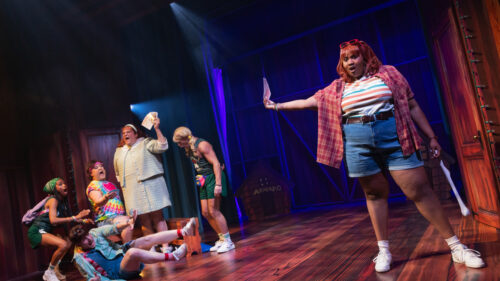 Aneesa Folds as Hallie and the cast of Ginger Twinsies. © Matthew Murphy