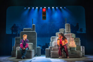 Christiani Pitts as Robin and Sam Tutty as Dougal in Two Strangers (Carry a Cake Across New York).
© Matthew Murphy