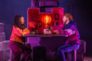 Christiani Pitts as Robin and Sam Tutty as Dougal in Two Strangers (Carry a Cake Across New York).
© Matthew Murphy