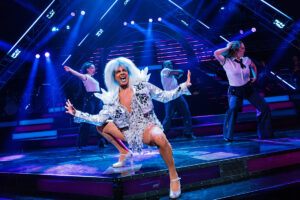 Layton Williams as The Iceberg in Titanique.
© Evan Zimmerman